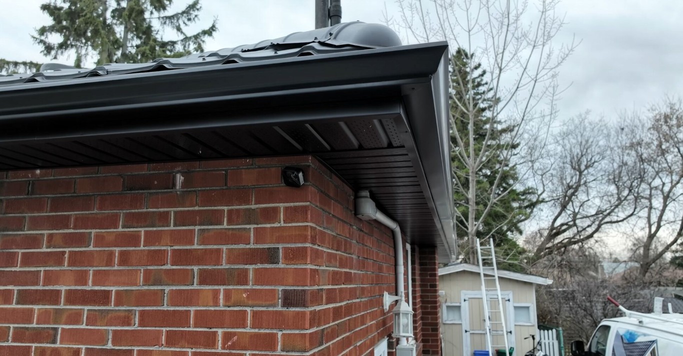 Gutter repair and maintenance on Baldwin Park home